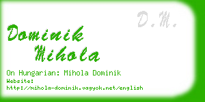 dominik mihola business card